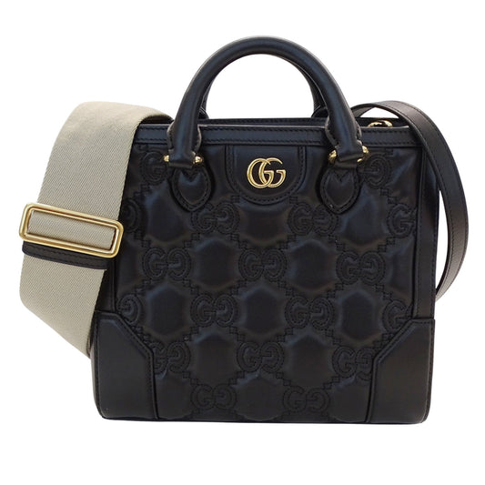 Gucci Black Leather Handbag Shoulder Bag