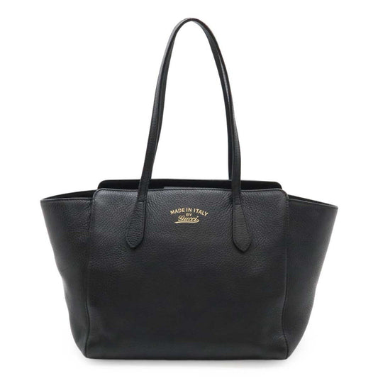 Gucci Gucci Swing Black Leather Shoulder Bag Tote Bag