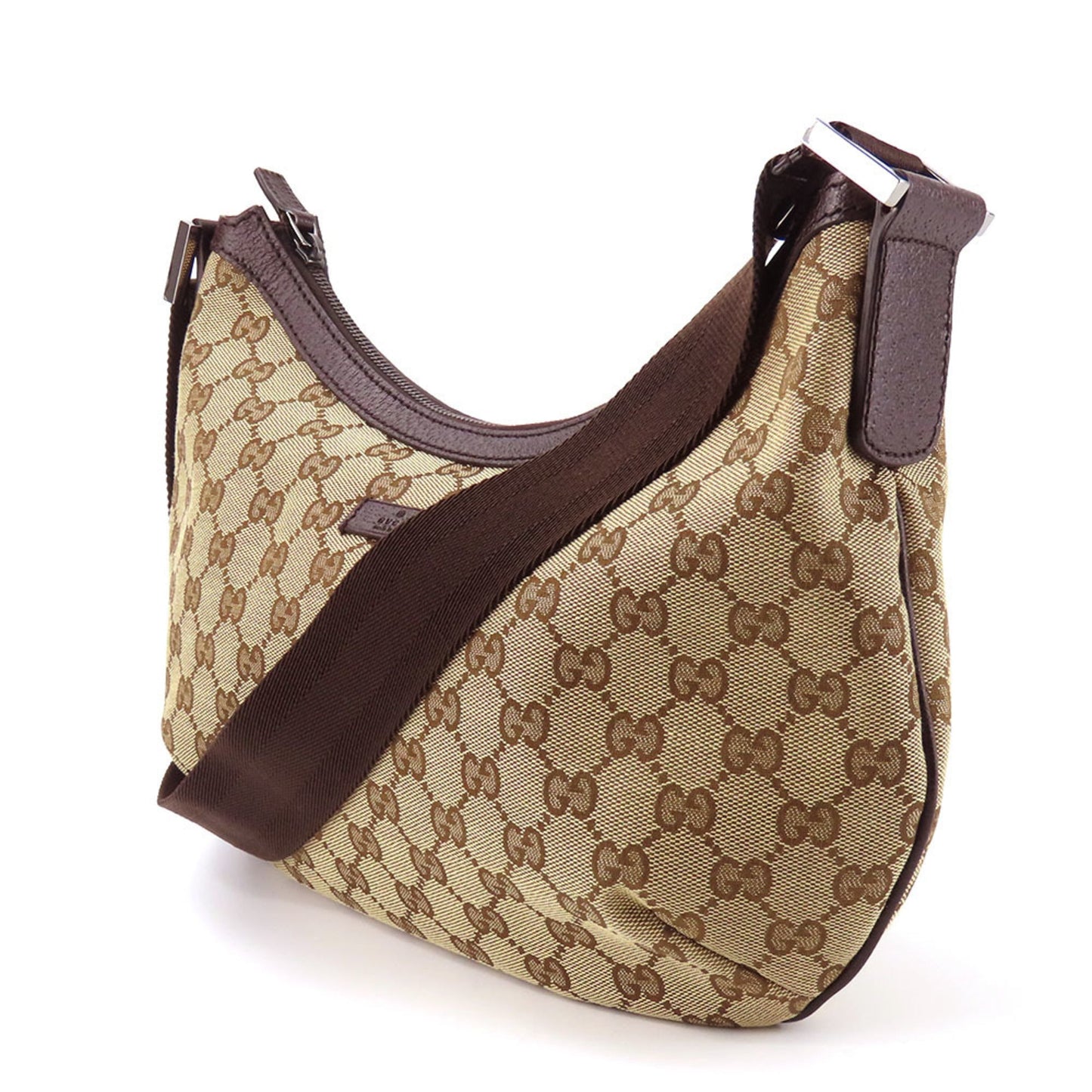 Gucci Gg Canvas Beige Brown Gg Canvas Shoulder Bag