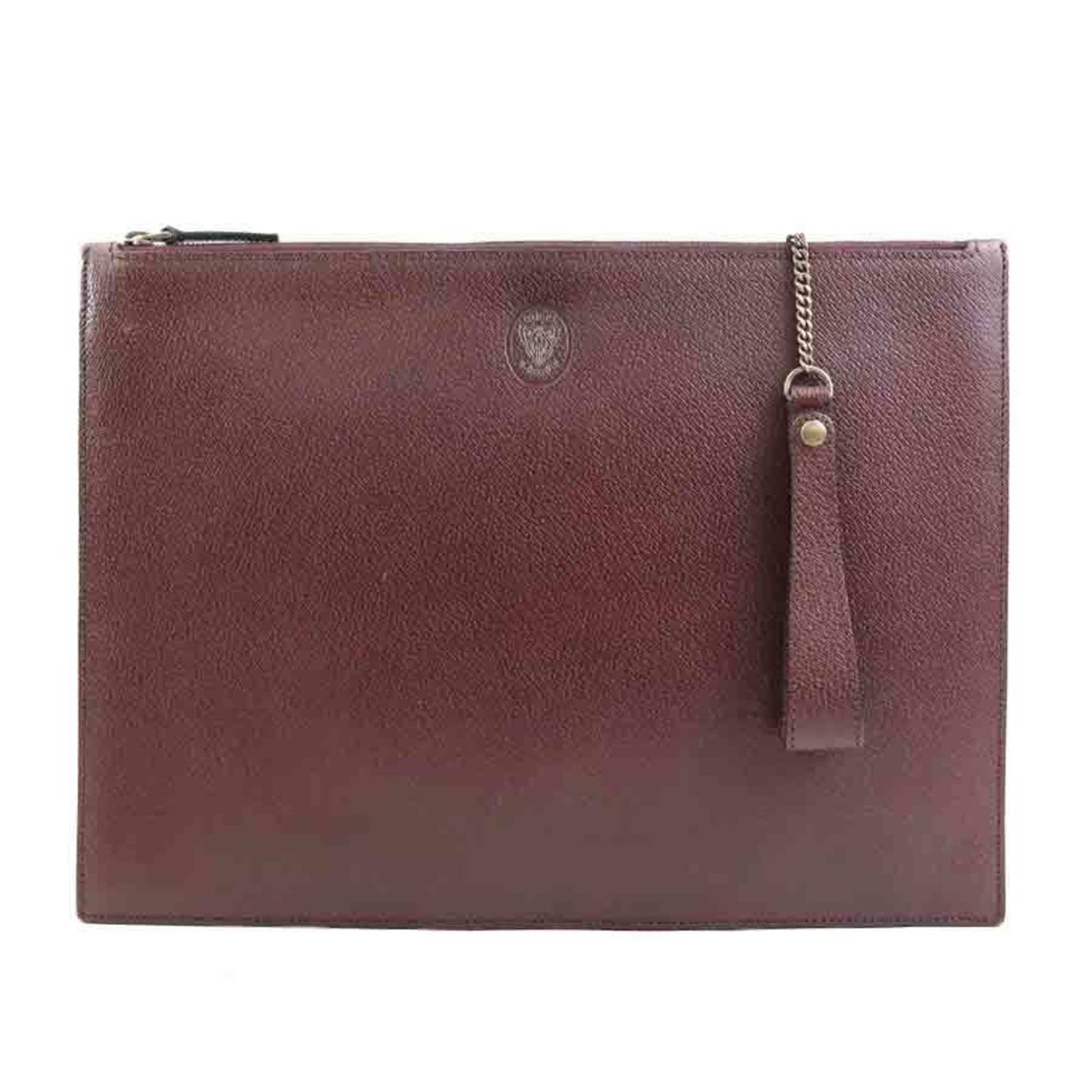 Gucci Bordeaux Leather Clutch Bag
