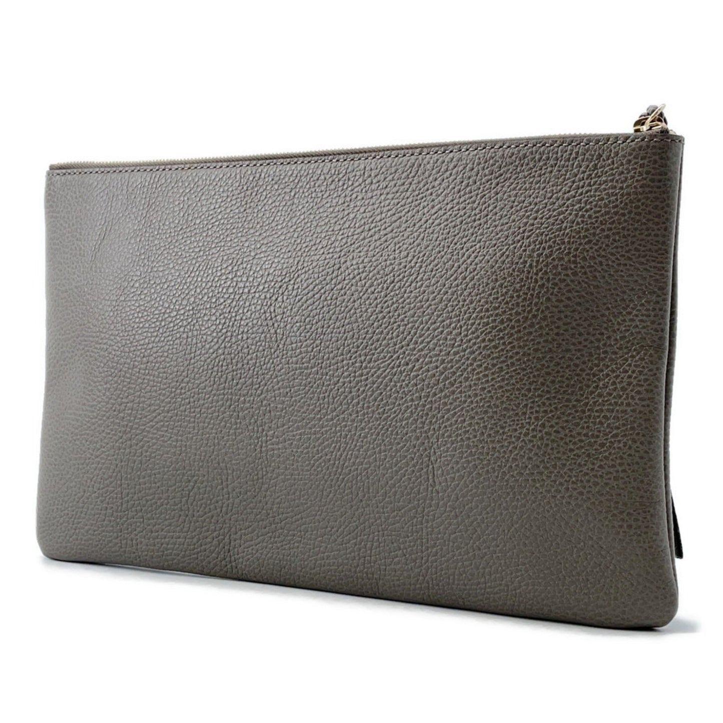 Gucci Gray Leather Clutch Bag