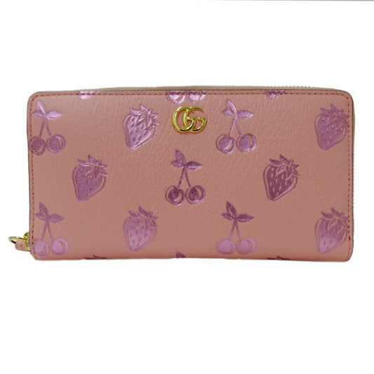 Gucci Pink Leather Long Wallet (Bi-Fold)