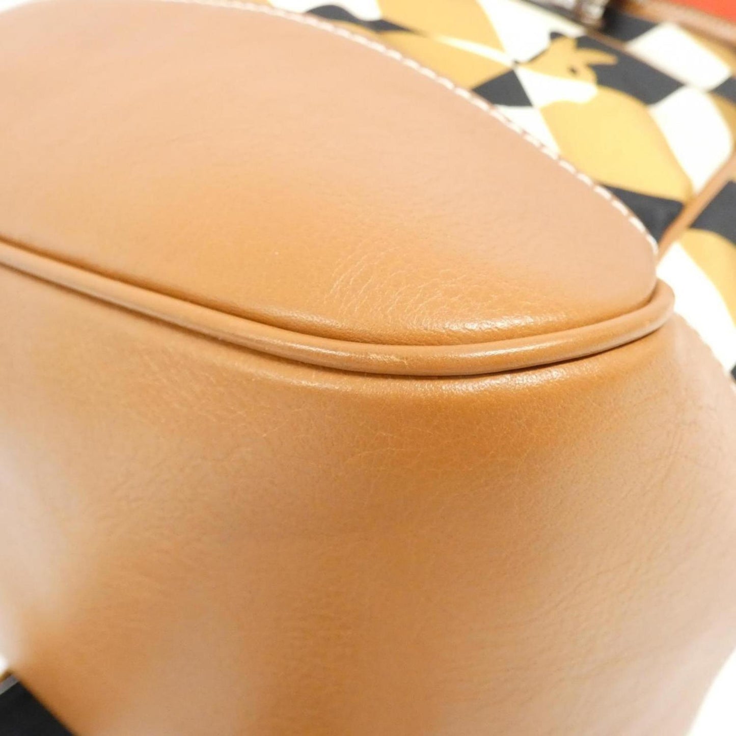 Gucci Beige Red Color Nylon Leather Backpack