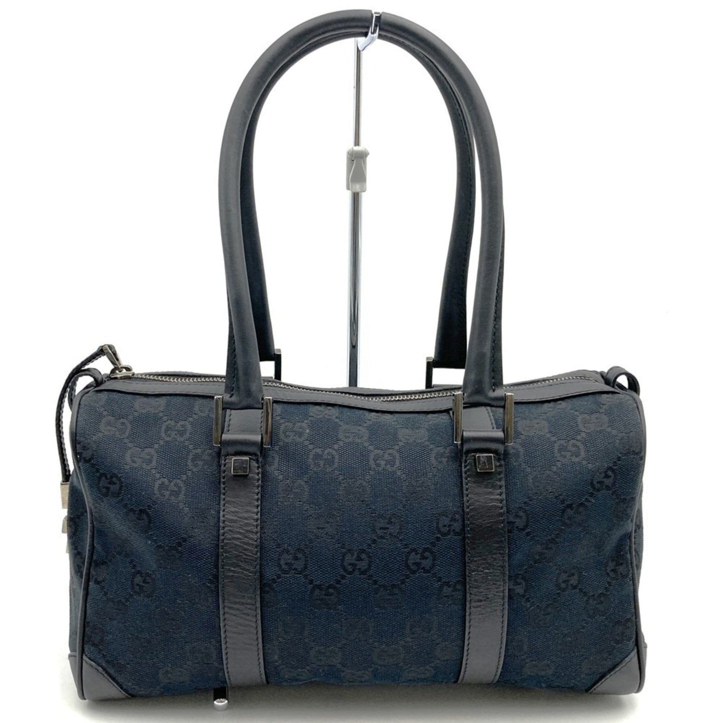 Gucci Black Canvas Leather Handbag