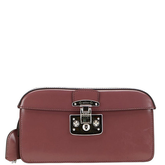 Gucci Wine Leather Clutch Bag