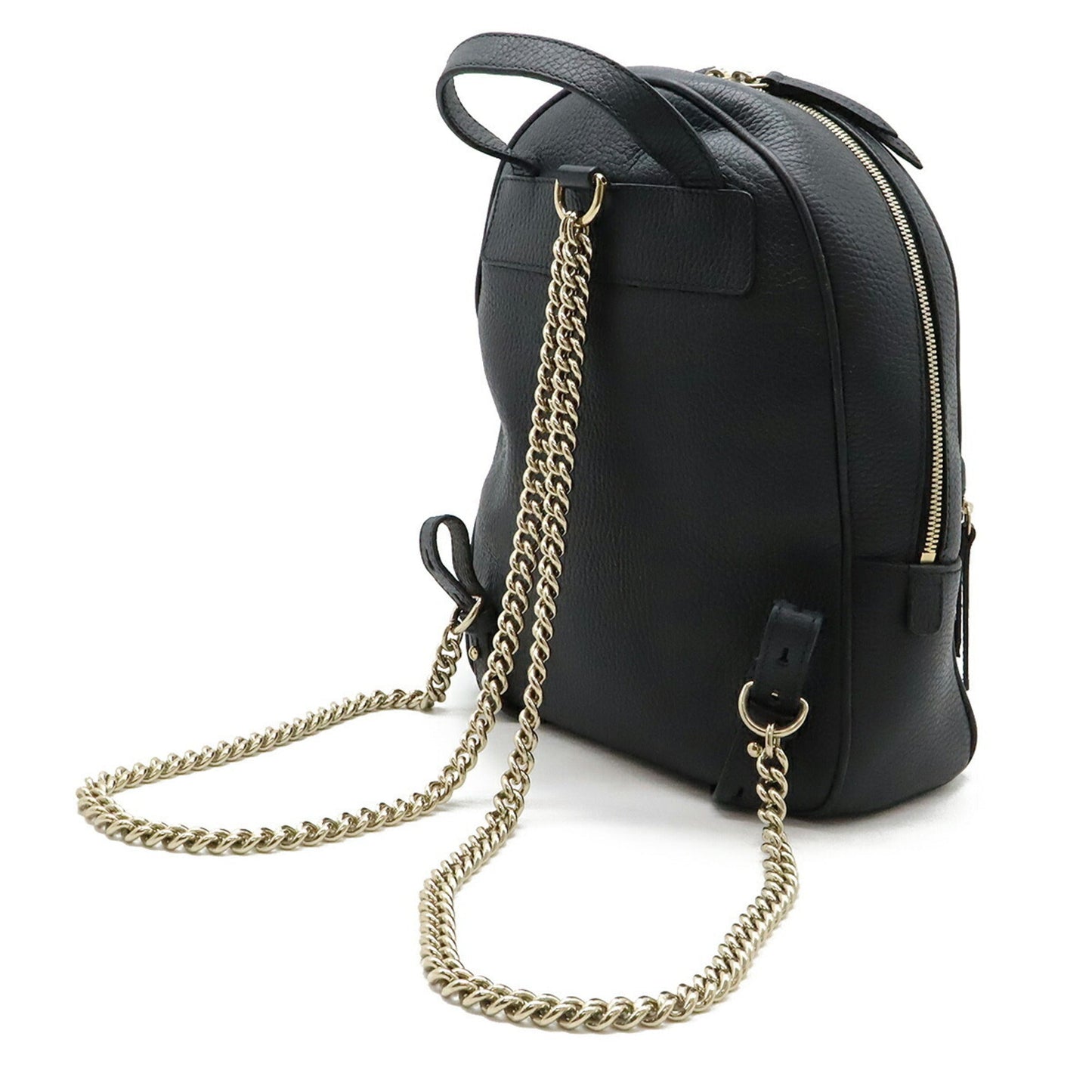 Gucci Soho Black Yellow Leather Backpack