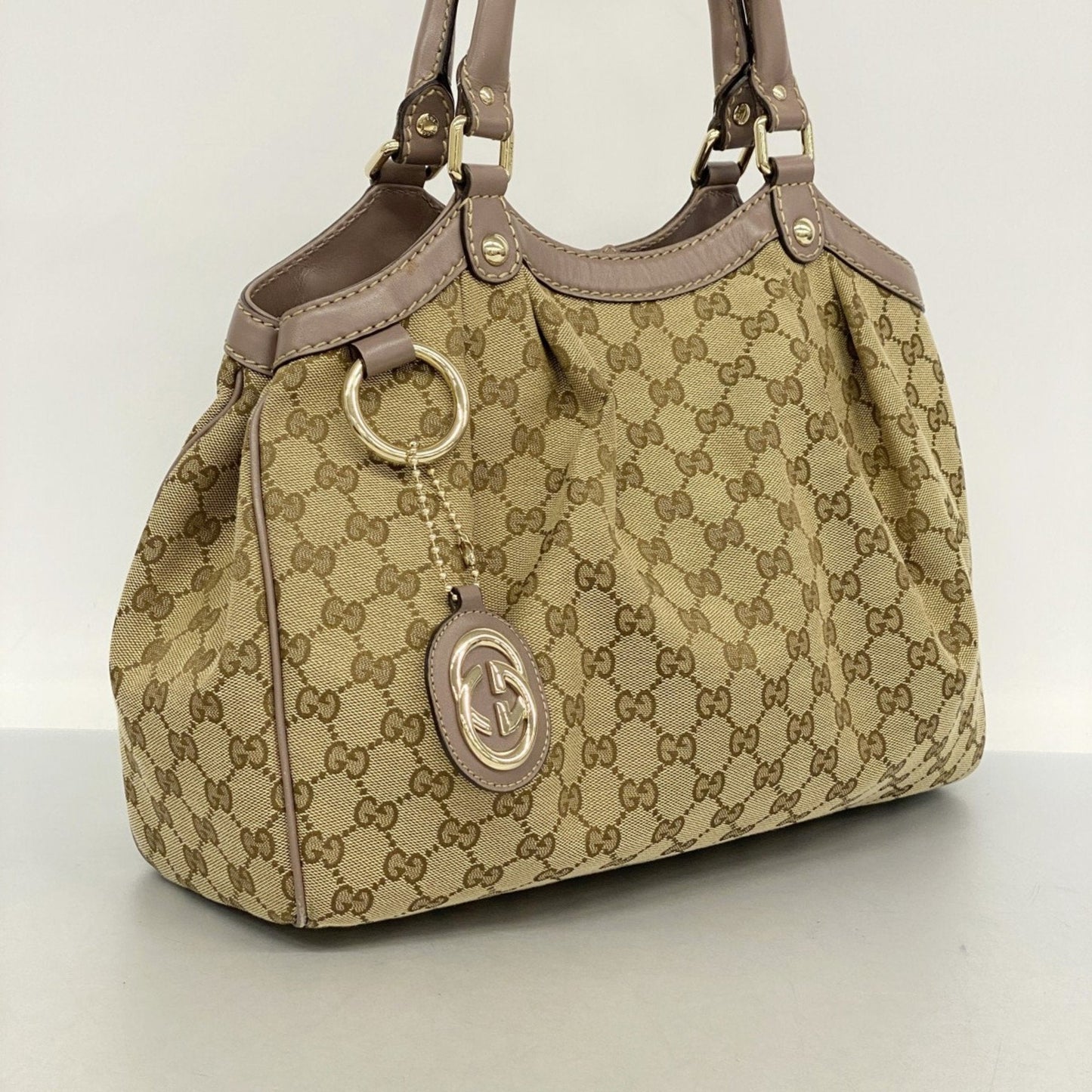 Gucci Brown Canvas Handbag