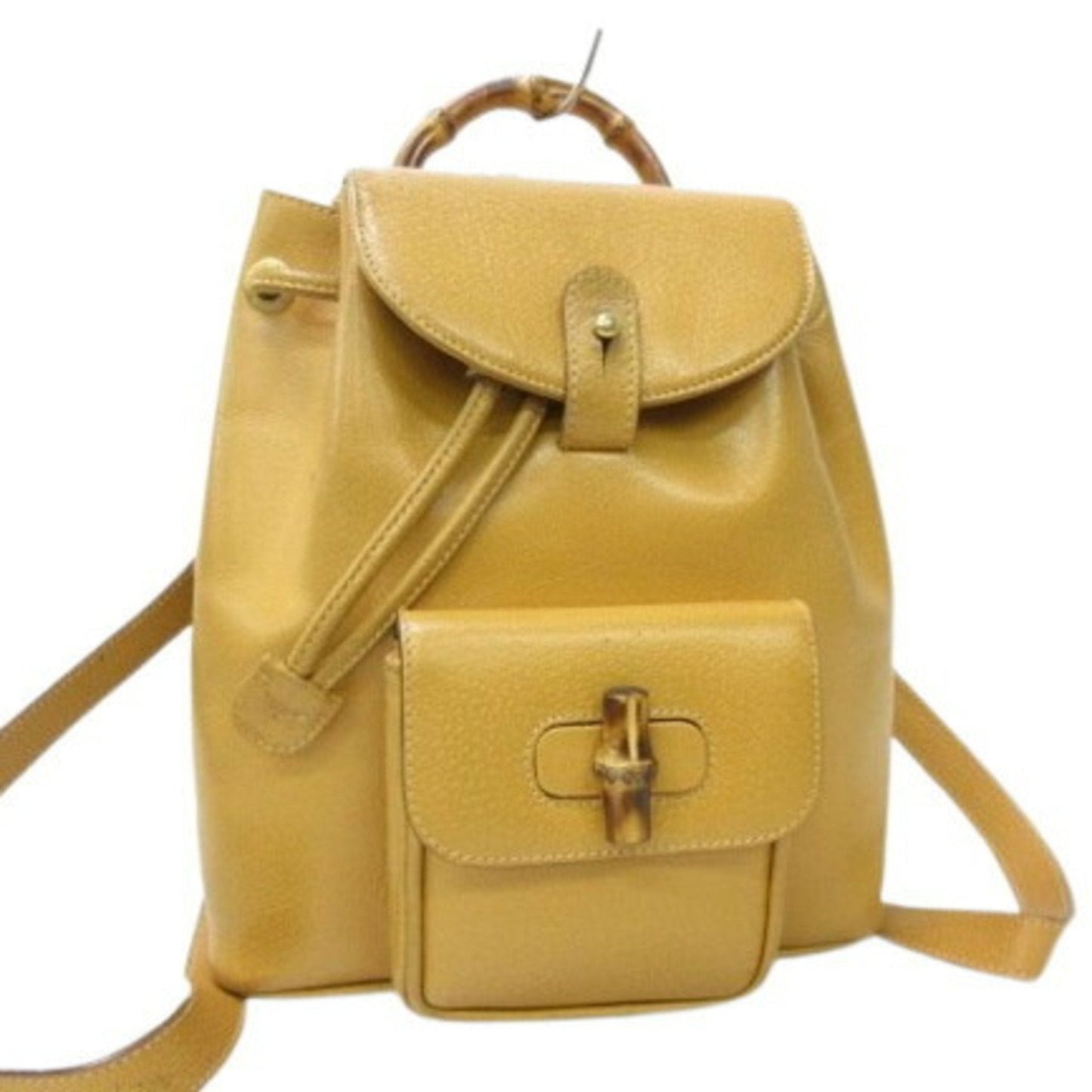 Gucci Light Brown Leather Backpack Handbag Shoulder Bag