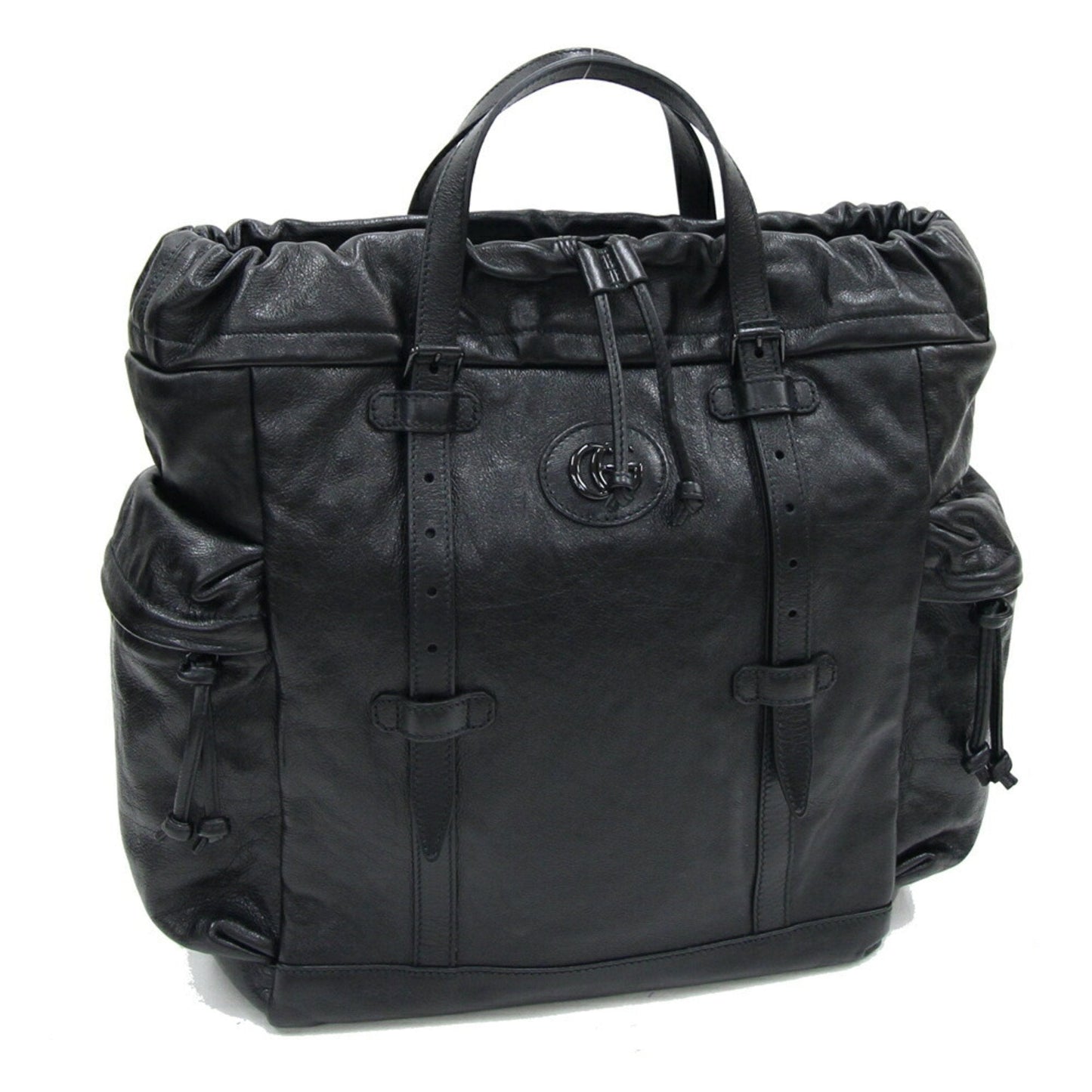 Gucci Black Leather Tote Bag