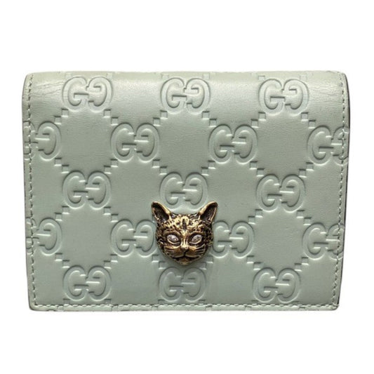 Gucci Light Green Leather Wallet (Bi-Fold)
