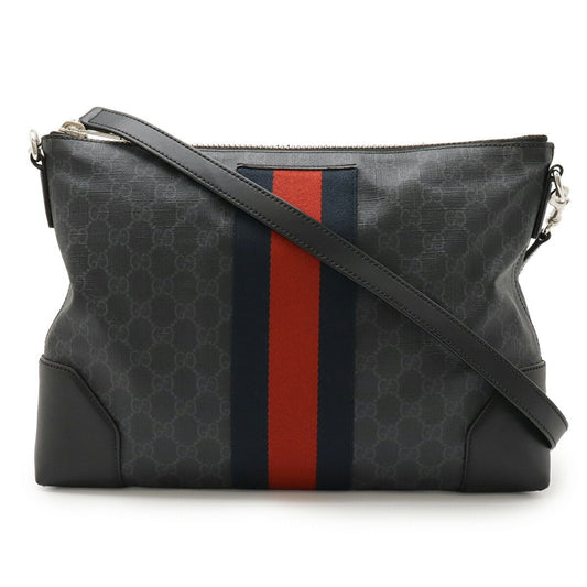 Gucci Black Gray Navy Red Color Gg Supreme Leather Clutch Bag Shoulder Bag