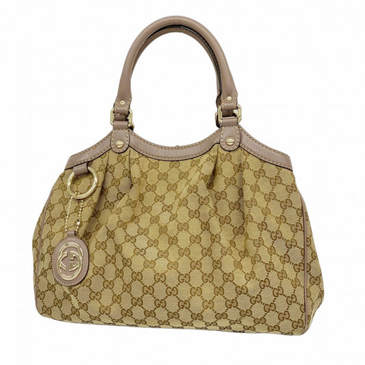 Gucci Brown Canvas Handbag
