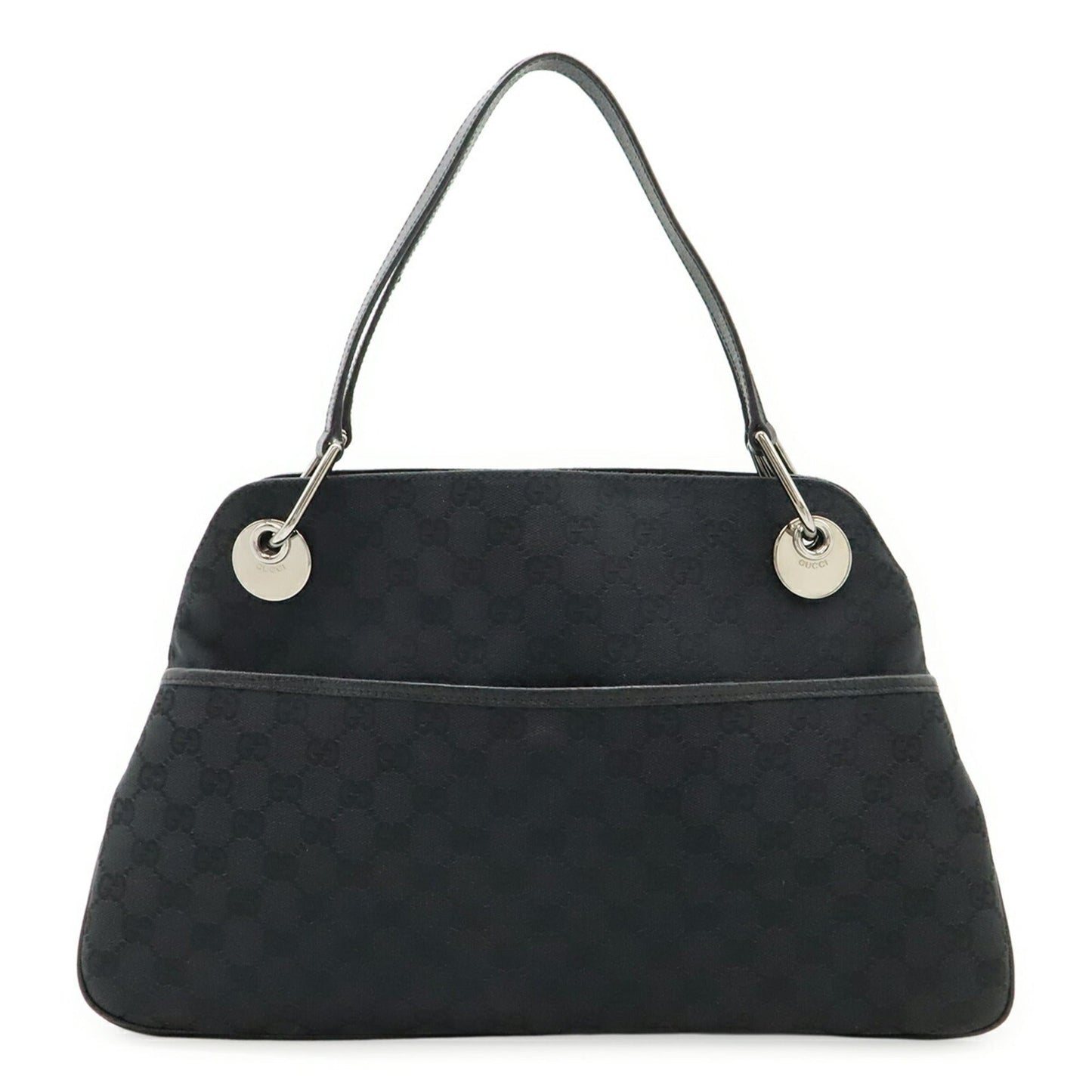 Gucci Black Gg Canvas Shoulder Bag Tote Bag