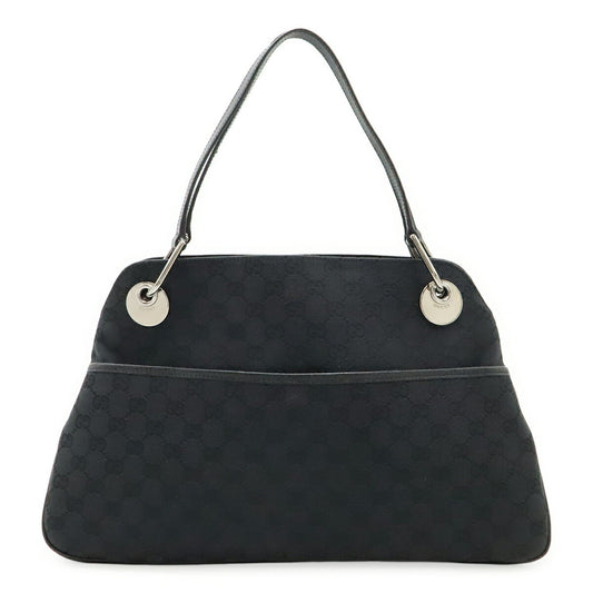 Gucci Black Gg Canvas Shoulder Bag Tote Bag