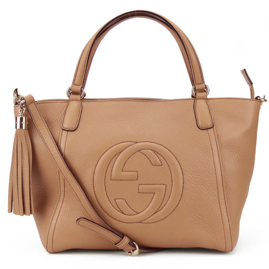Gucci Beige Leather Handbag Shoulder Bag