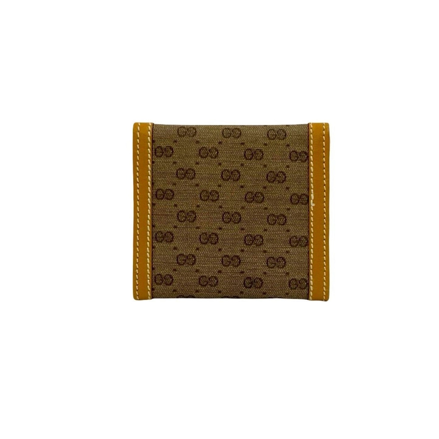Gucci Brown Leather Pvc Coin Purse/Coin Case