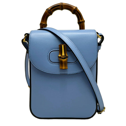 Gucci Light Blue Leather Handbag Shoulder Bag