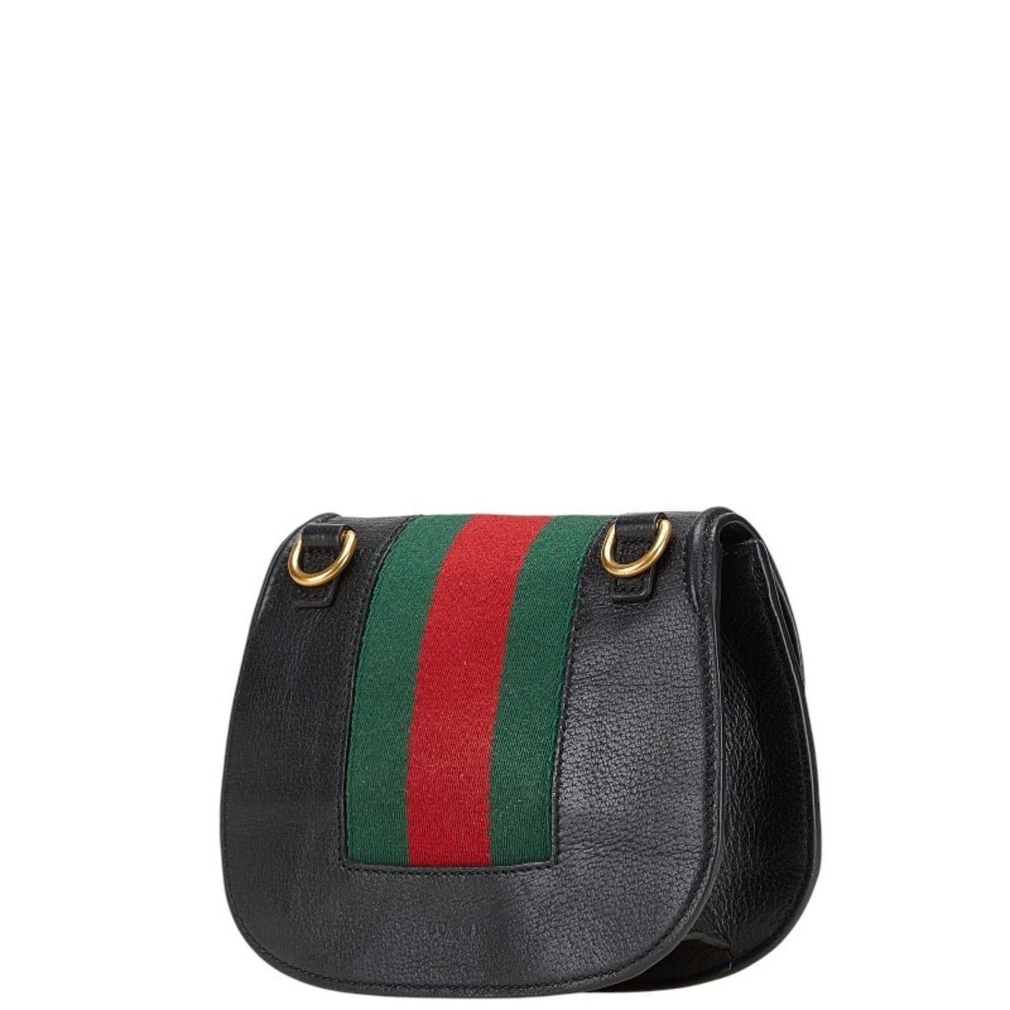 Gucci Black Leather Rhinestone Shoulder Bag