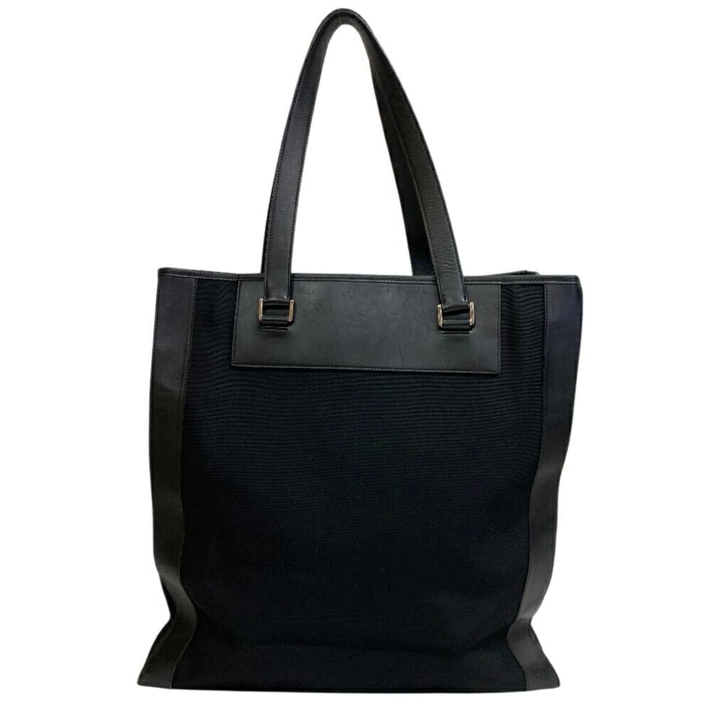 Gucci Black Leather Nylon Shoulder Bag Tote Bag