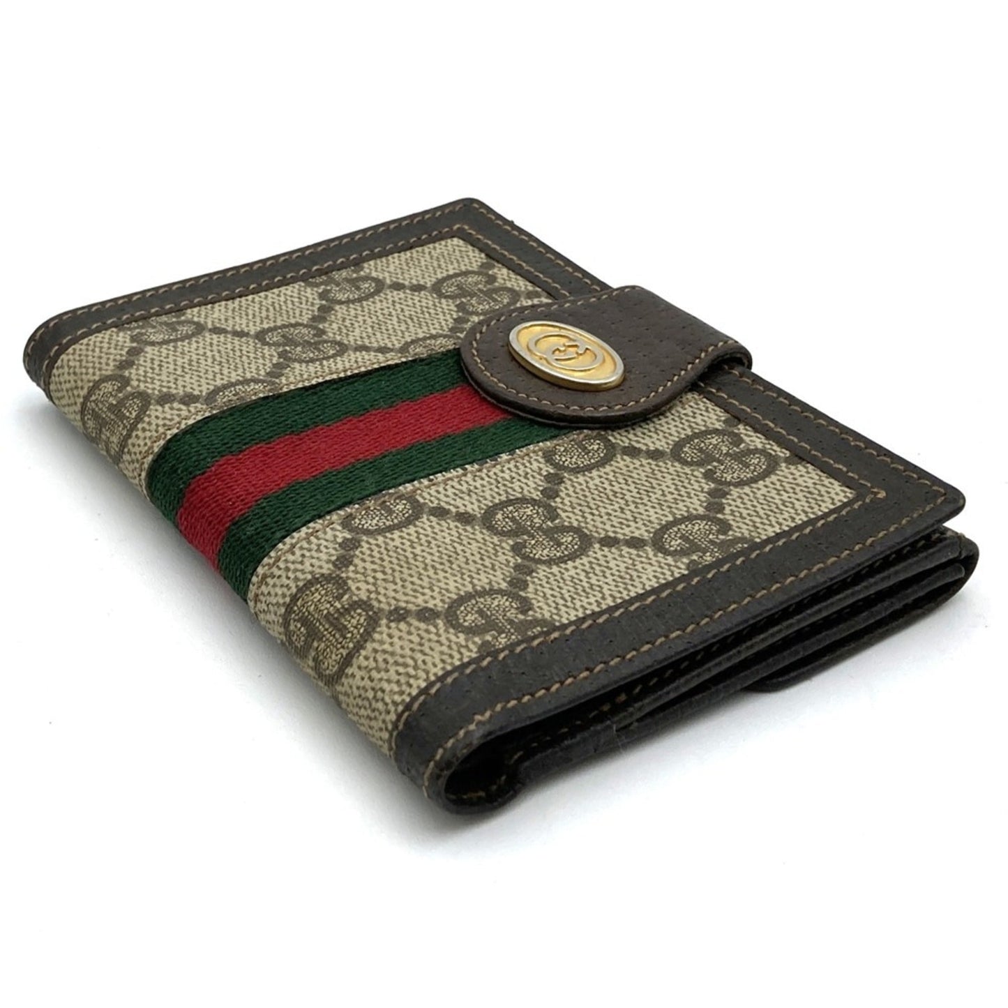 Gucci Brown Gg Supreme Leather Wallet (Bi-Fold)