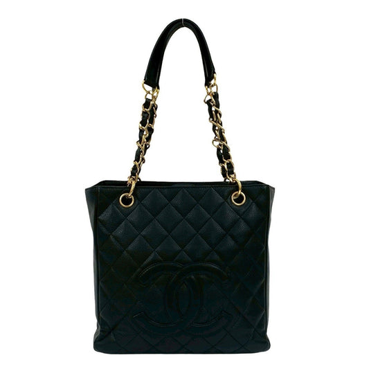 Chanel Black Grained Calfskin Tote Bag