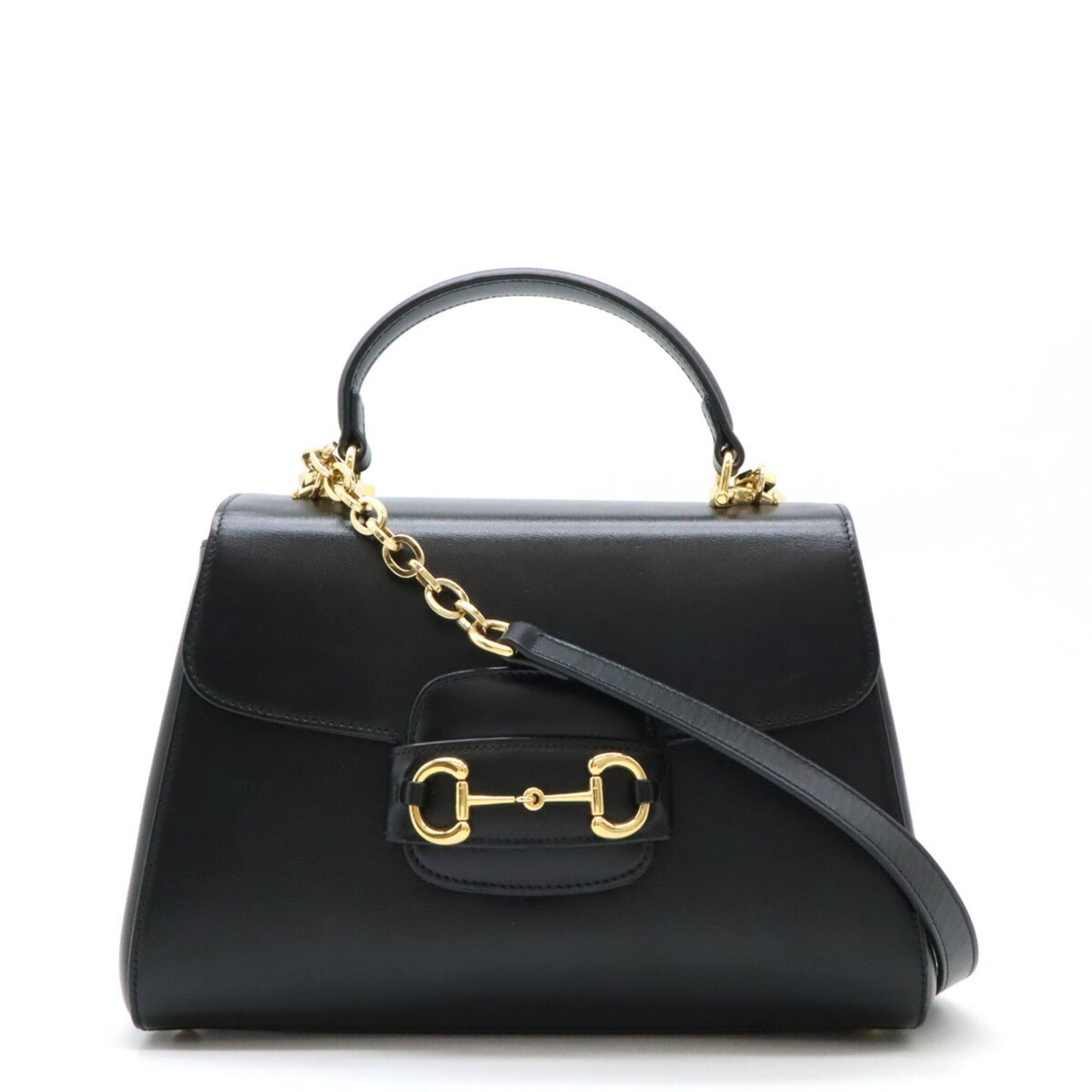 Gucci Black Leather Handbag Shoulder Bag