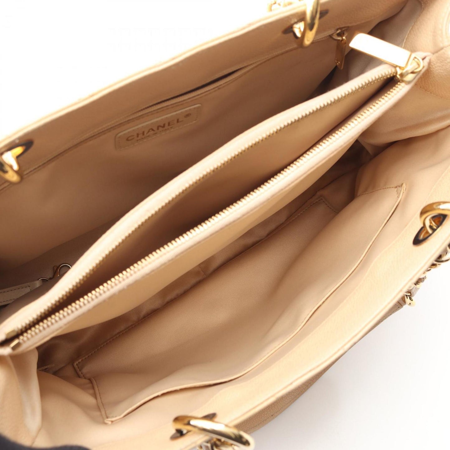 Chanel Beige Leather Tote Bag