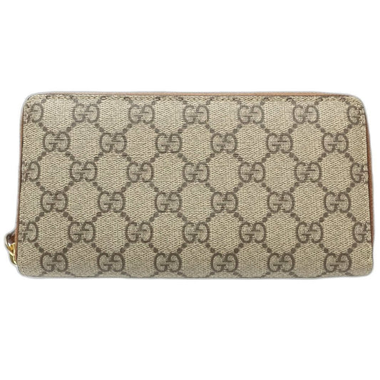 Gucci Beige Gg Supreme Long Wallet (Bi-Fold)