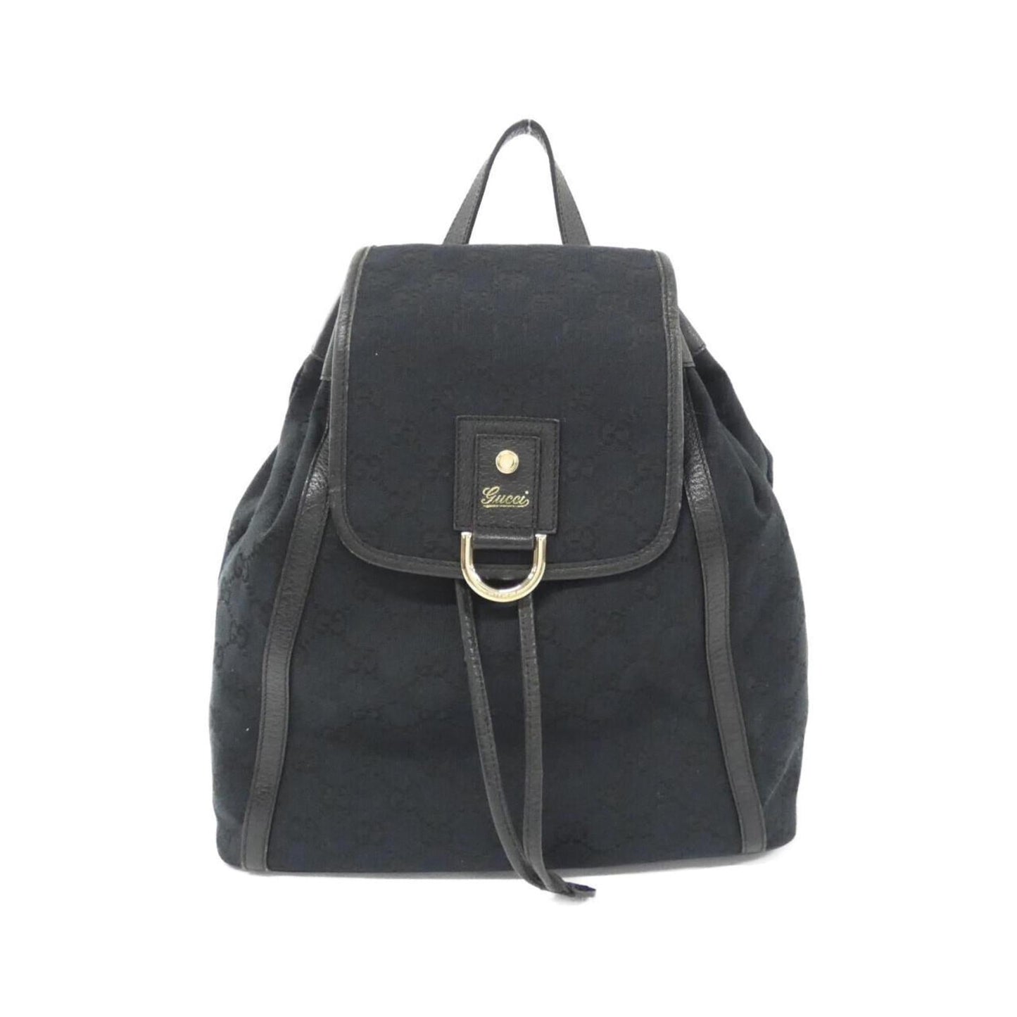 Gucci Black Gg Canvas Backpack