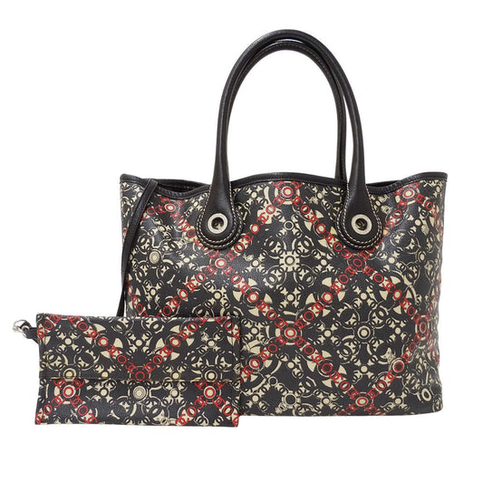 Chanel Black Yellow Pvc Pouch Tote Bag