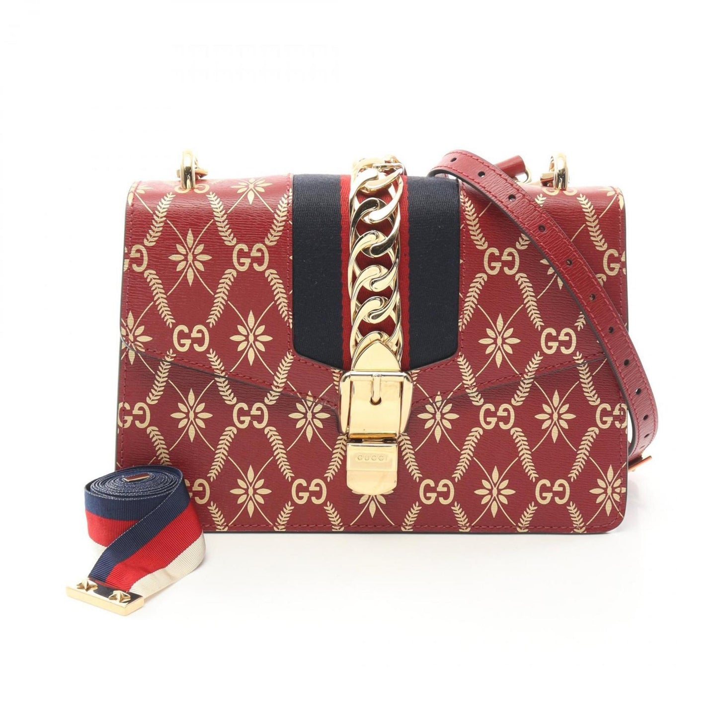 Gucci Multi-Color Red Color Leather Shoulder Bag