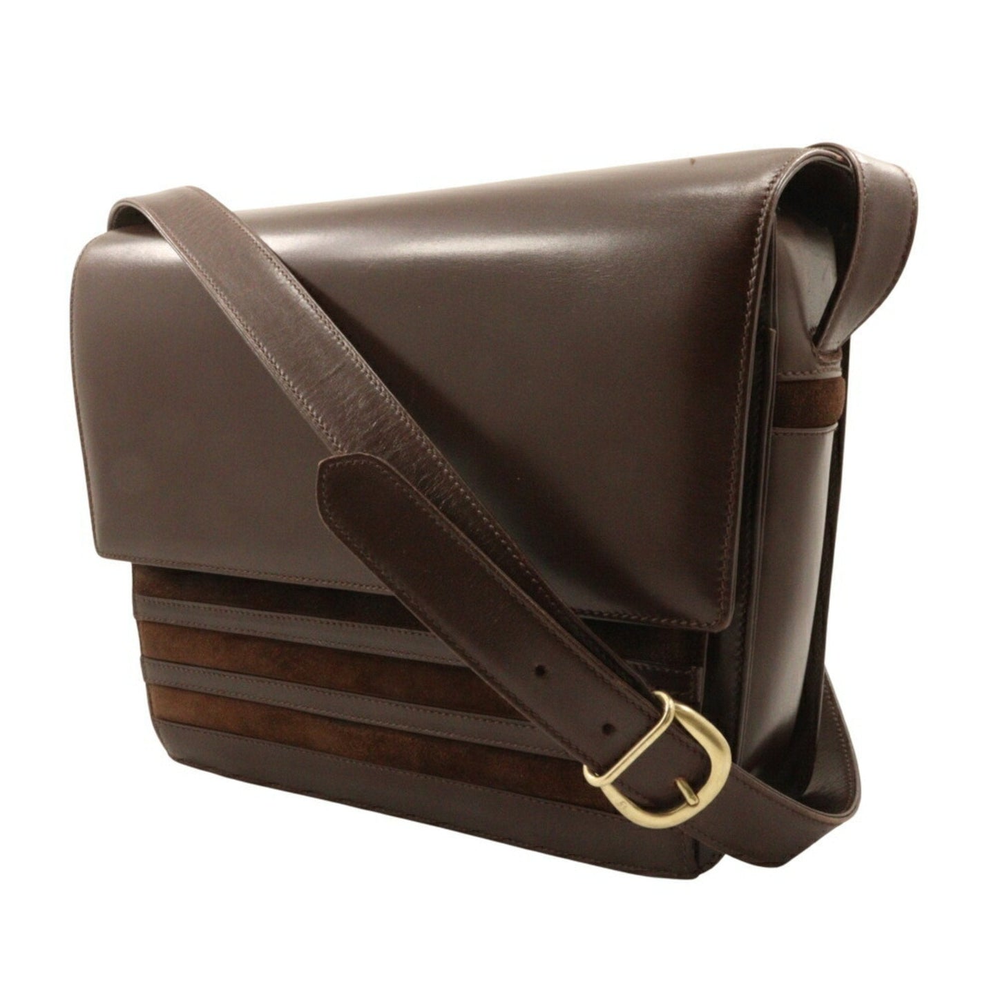 Gucci Brown Suede Leather Shoulder Bag