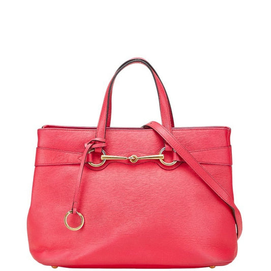 Gucci Horsebit Pink Leather Shoulder Bag Tote Bag