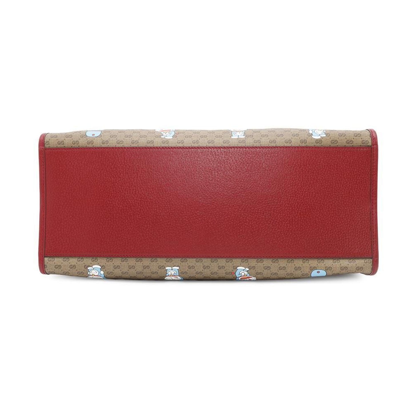 Gucci Brown Red Color Gg Supreme Leather Shoulder Bag Tote Bag