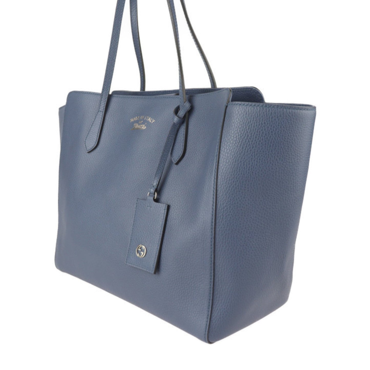 Gucci Navy Leather Handbag Shoulder Bag Tote Bag