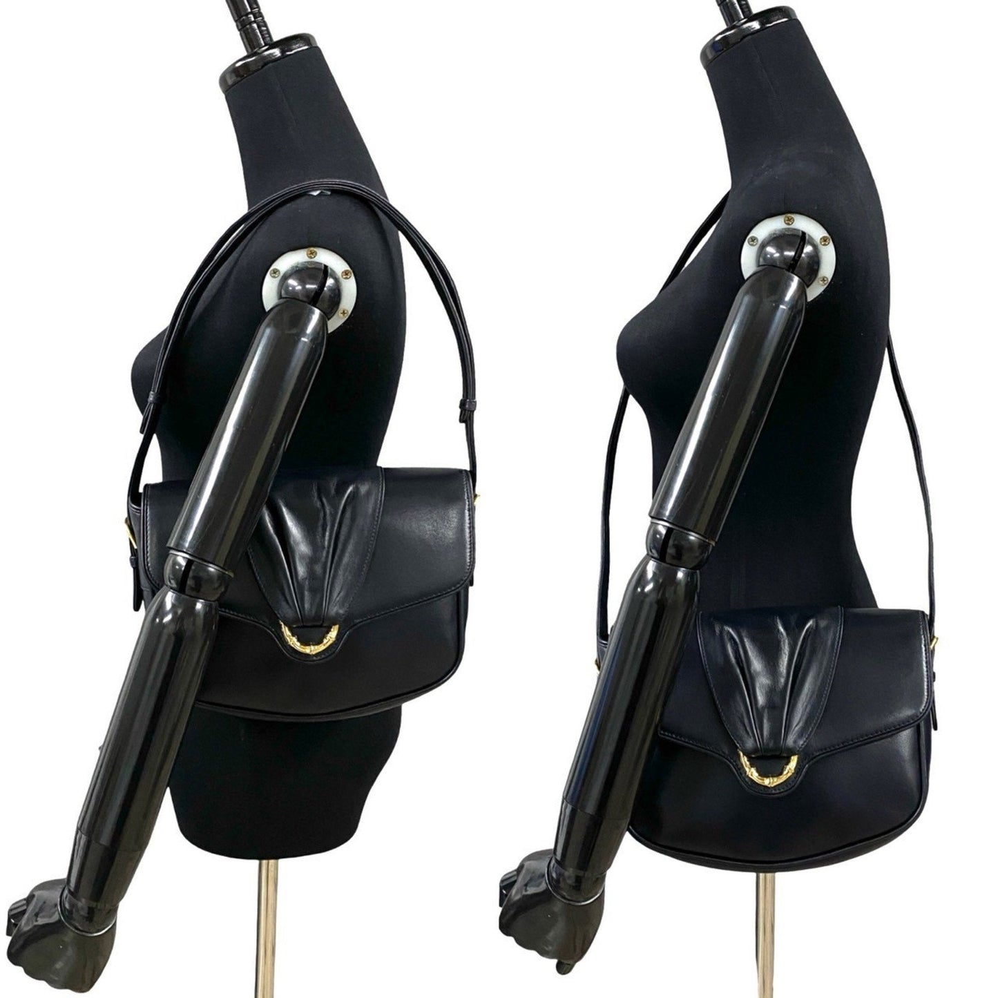 Gucci Black Leather Pochette Shoulder Bag