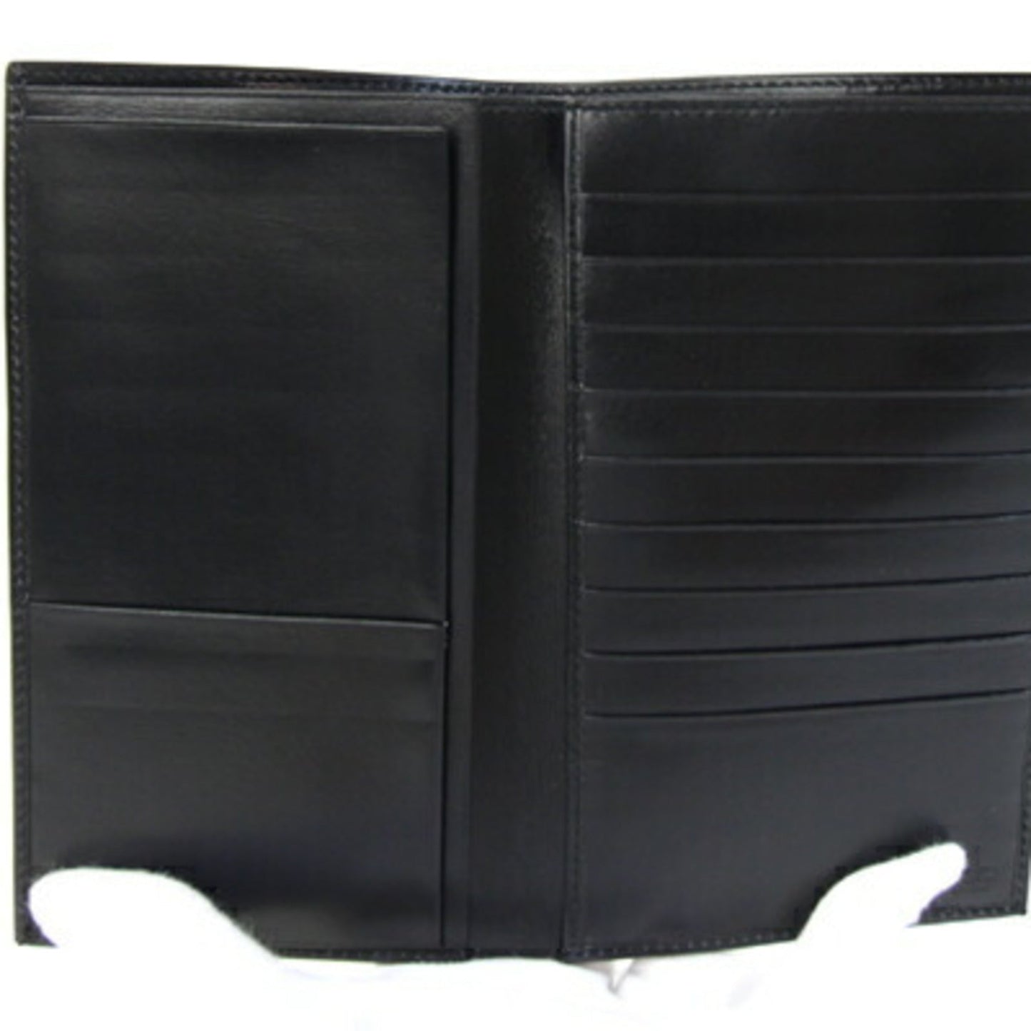 Gucci Black Leather Long Bill Wallet (Bi-Fold)