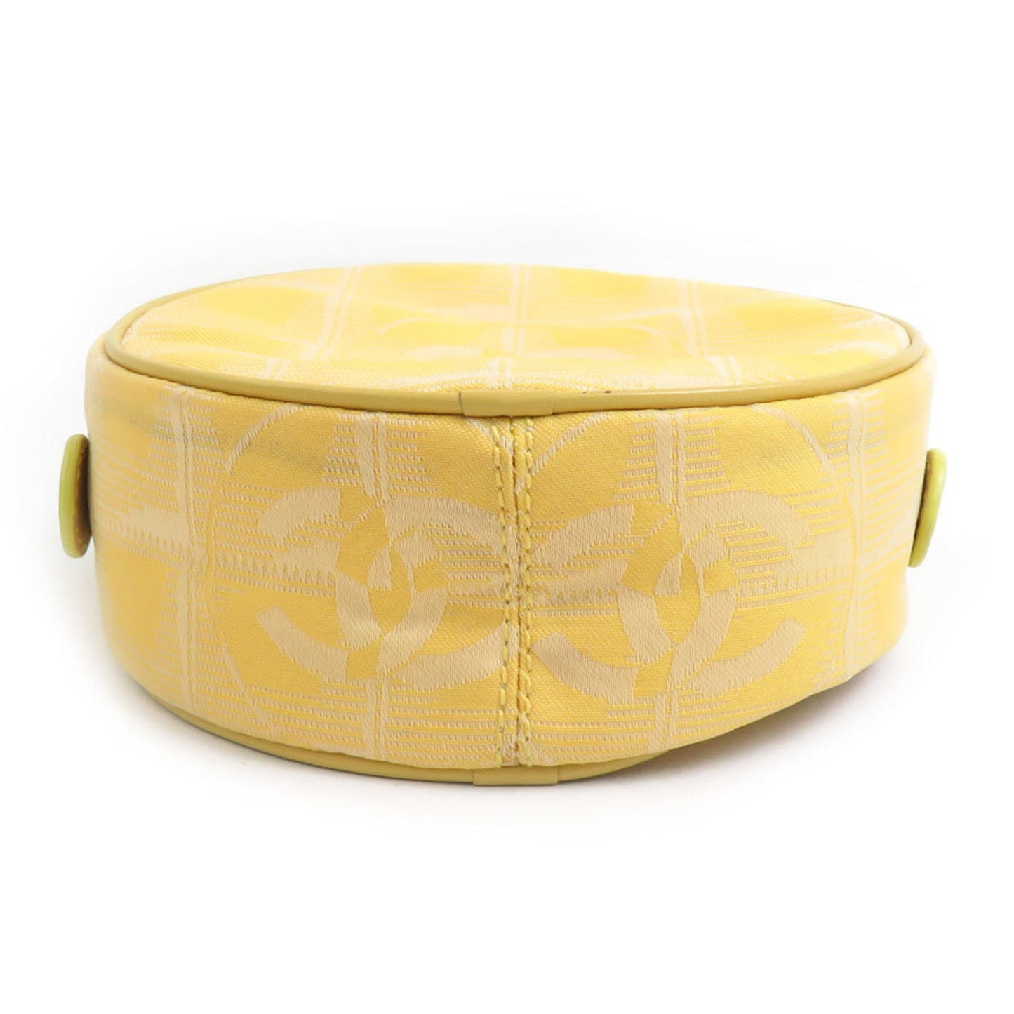 Chanel Yellow Nylon Jacquard Clutch Bag Pouch