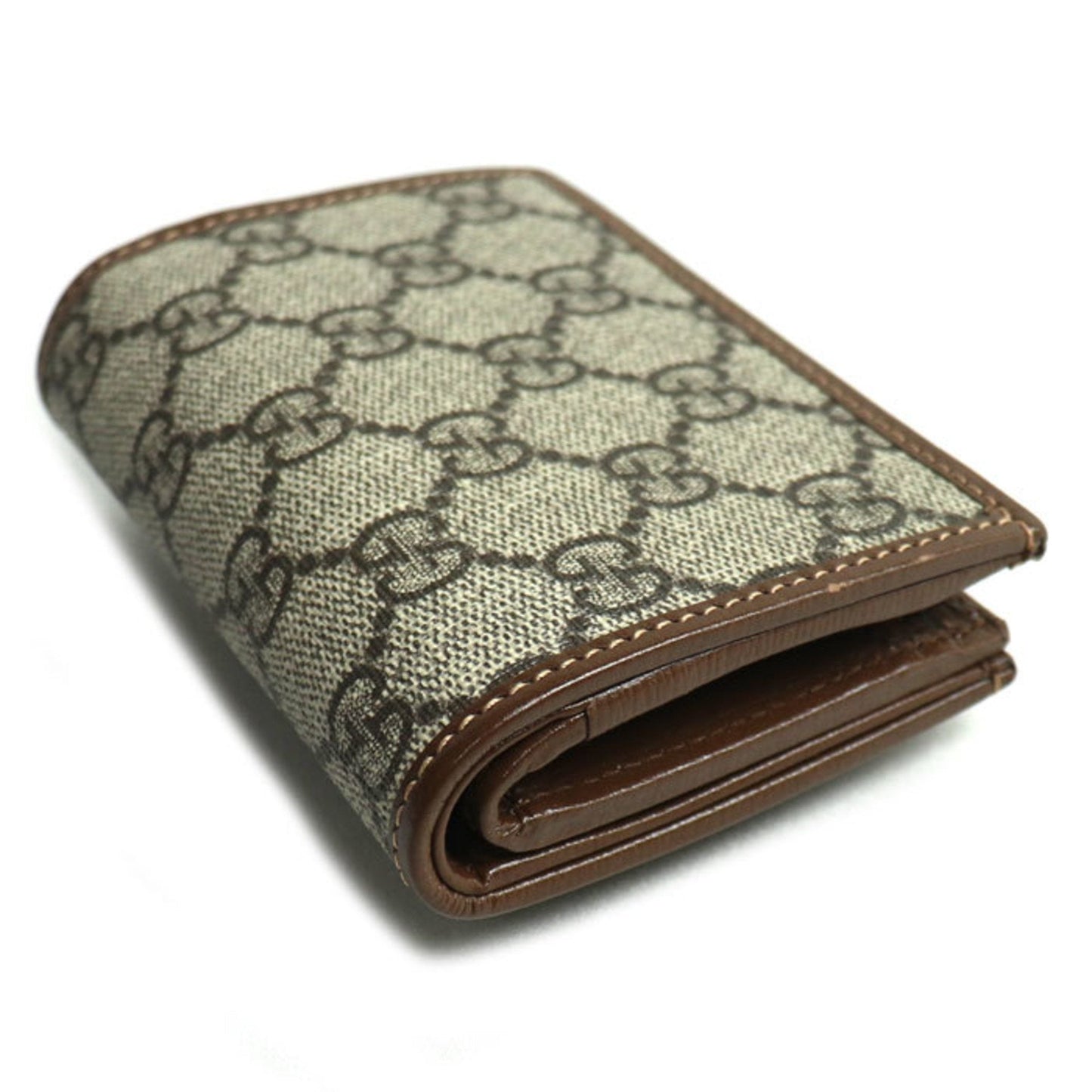 Gucci Beige Gg Supreme Leather Wallet (Bi-Fold)