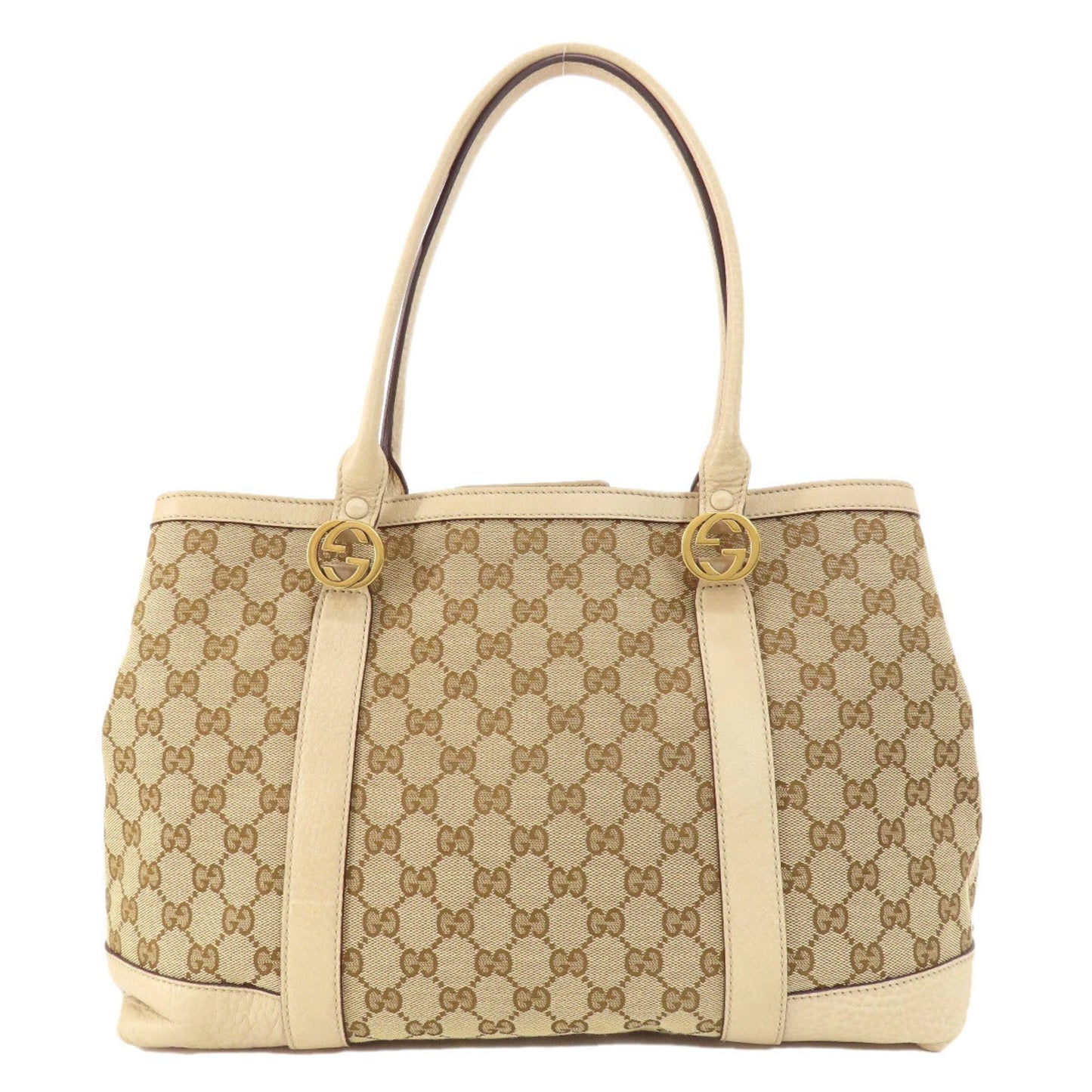 Gucci Miss Gg Brown Canvas Tote Bag