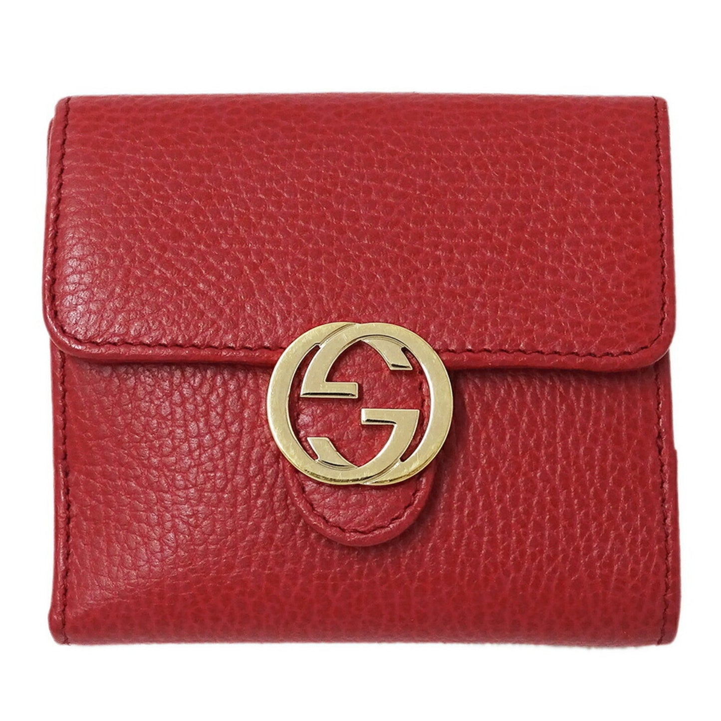 Gucci Red Color Leather Wallet (Bi-Fold)