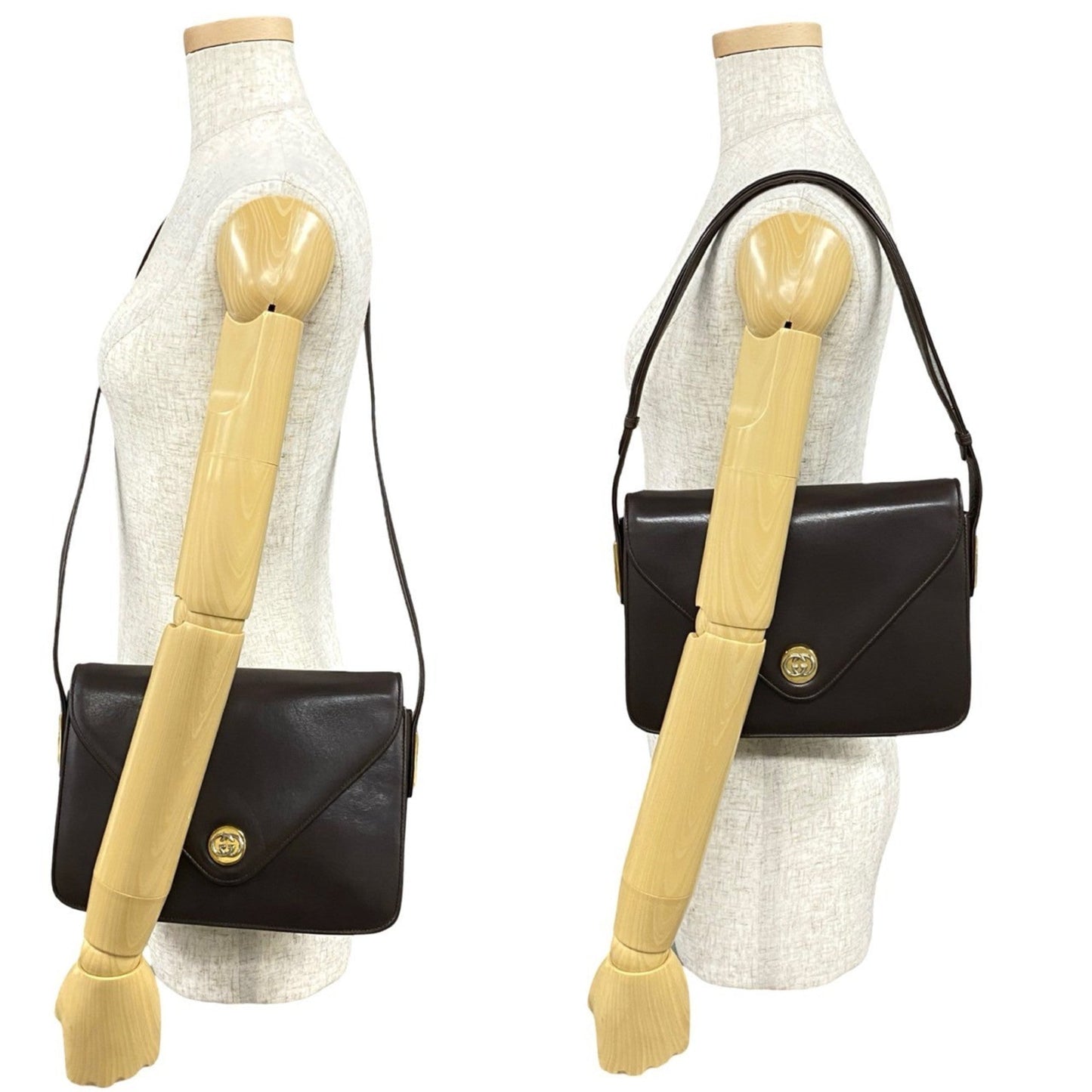 Gucci Brown Leather Handbag Shoulder Bag