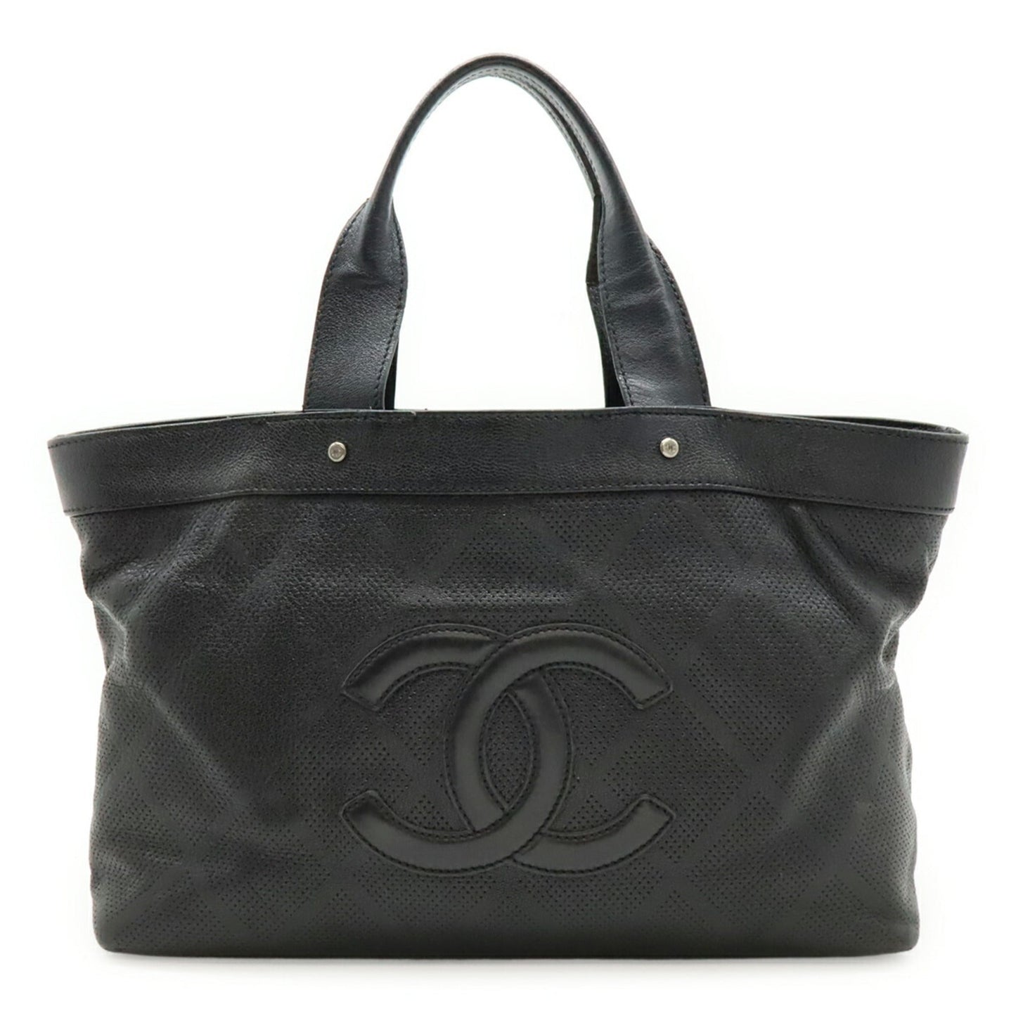 Chanel Black Leather Shoulder Bag Tote Bag