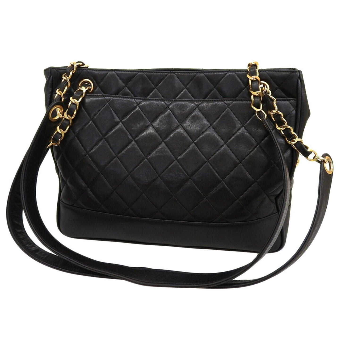 Chanel Black Leather Shoulder Bag Tote Bag