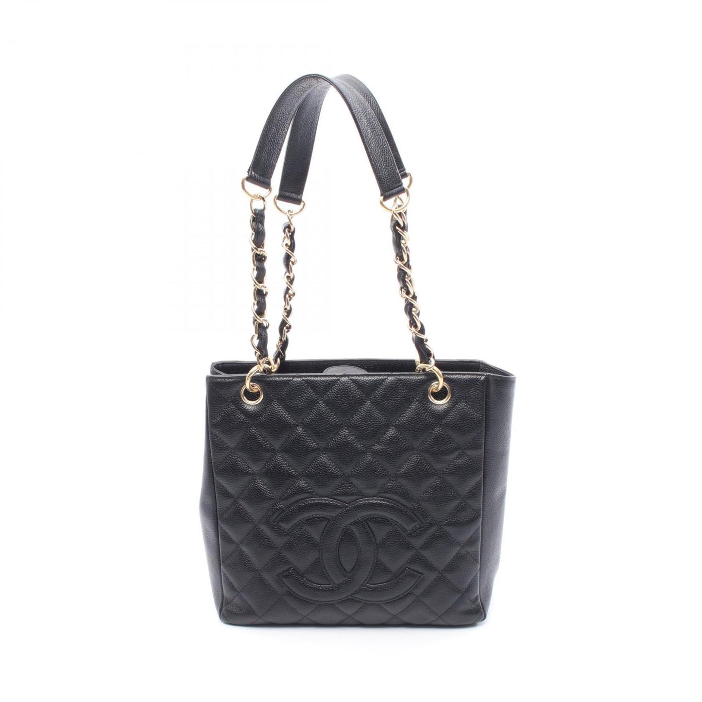 Chanel Matelasse Black Grained Calfskin Tote Bag