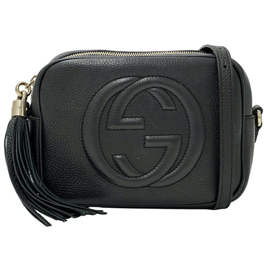 Gucci Black Leather Shoulder Bag