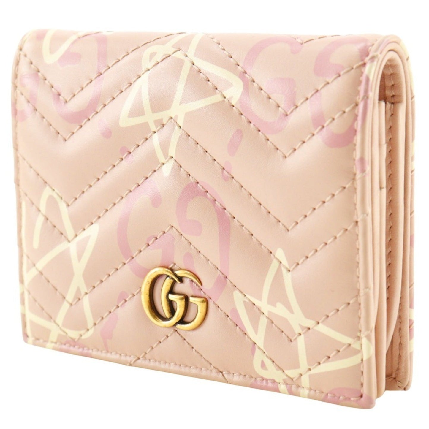 Gucci Pink Leather Bill Wallet (Bi-Fold)