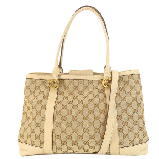 Gucci Miss Gg Brown Canvas Tote Bag