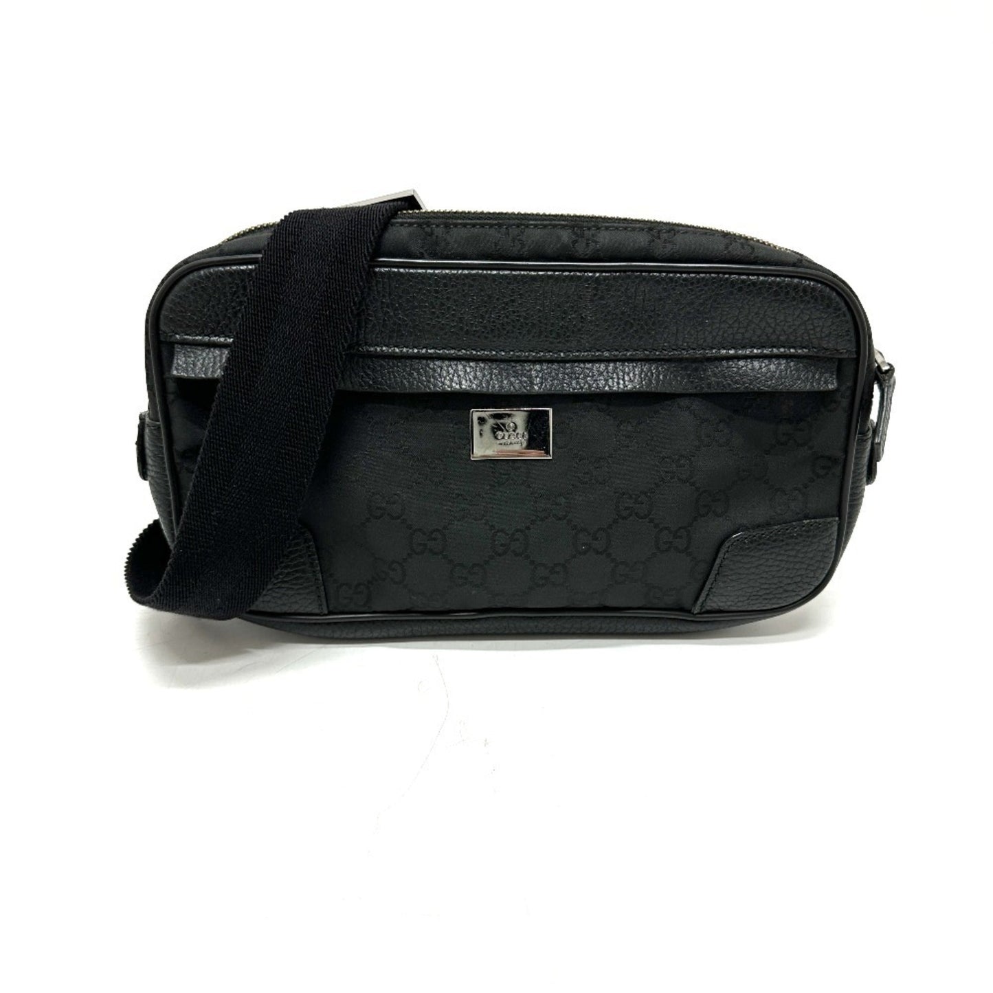 Gucci Black Nylon Leather Sling Bag
