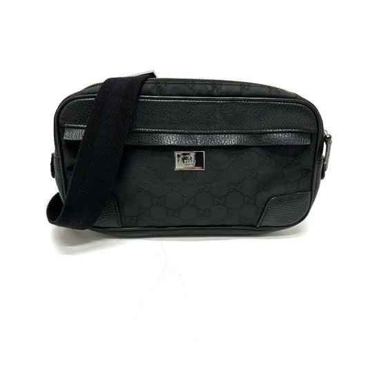 Gucci Black Nylon Leather Sling Bag